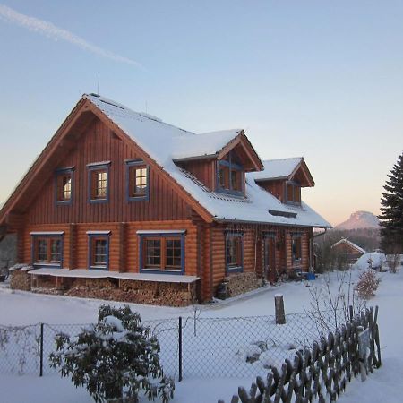 Ferienwohnung Im Blockhaus Rosenkranz Rathmannsdorf Exteriör bild