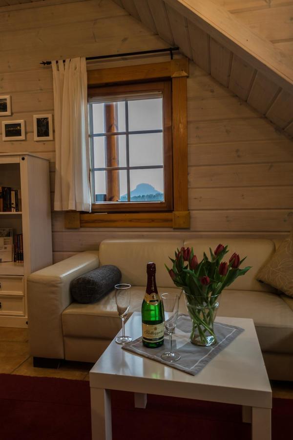 Ferienwohnung Im Blockhaus Rosenkranz Rathmannsdorf Exteriör bild
